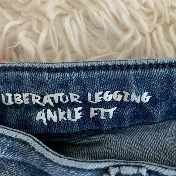 volcom brand jeans liberator legging ankle fit blue size 0 - Picture 4 of 11